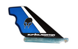 Blue Carbon and Honeycomb SUP Gladiator Hybrid Race Fin