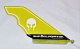 Honeycomb SUP Gladiator Hybrid Race Fin in yellow