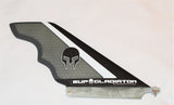 Gray Carbon and Honeycomb SUP Gladiator Hybrid Race Fin