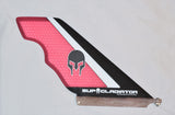 Pink Carbon and Honeycomb SUP Gladiator Hybrid Race Fin