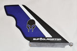 Purple Carbon and Honeycomb SUP Gladiator Hybrid Race Fin