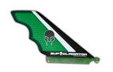 Green Carbon and Honeycomb SUP Gladiator Hybrid Race Fin