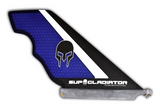 Carbon and Honeycomb SUP Gladiator Hybrid Race Fin in Purple